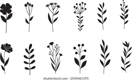 A set of flower vector art