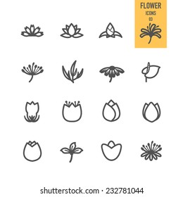 Set of flower. Vector illustration.