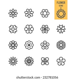 Set of flower. Vector illustration.