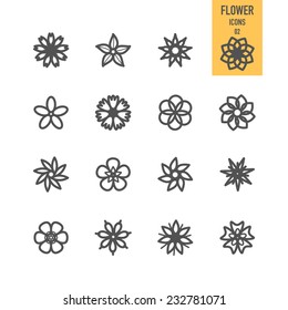 Set of flower. Vector illustration.