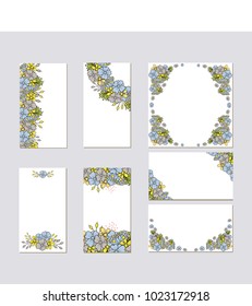 Set of flower wedding ornament concept. Art traditional,book, poster, abstract, element. For romantic and easter design, announcements, greeting cards, posters, advertisement.