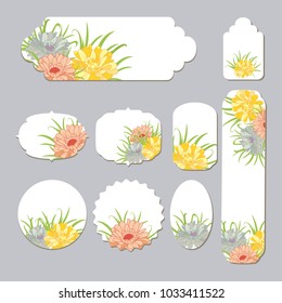Set of flower wedding ornament concept. Art traditional,book, poster, abstract, element. For romantic and easter design, announcements, greeting cards, posters, advertisement.