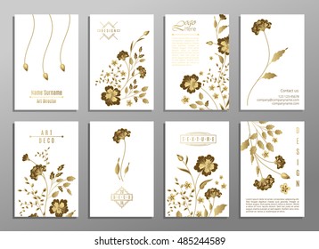 Set of flower wedding ornament concept. Art traditional, magazine, book, poster, abstract, element. Vector layout decorative ethnic greeting card or invitation design background