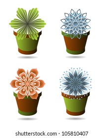 Set of flowerpots