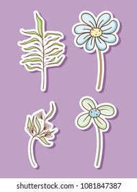 Set of flowers