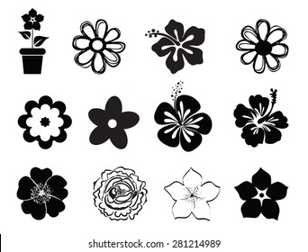 Set of flowers