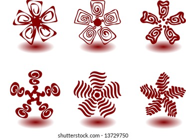 a set of flowers for design