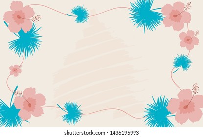 Set of flowers and floral elements isolated on  background. Vector illustration flat design