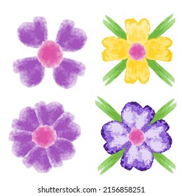 flores aisladas de fondo blanco