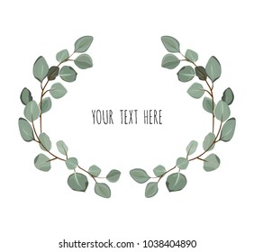 Set of flowers, leaves and branches, Imitation of watercolor, isolated on white. Vector illustration.