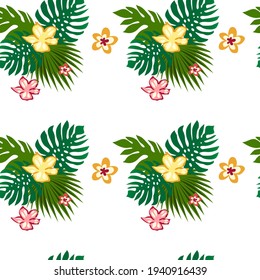 set of flowers and leaves, pattern. Pattern with cotton flowers. This pattern can be used for branded bags, interior decoration, packaging design and all promotional items. flowers of spring and summe