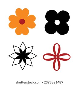 flores sobre el fondo blanco. doodle de flores. Amanecer de mano. EPS vectorial 10.	