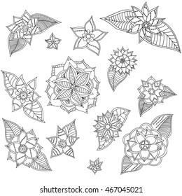 Set flowers on a white background. Spring flowers set. Colorful spring flowers set. Flowers branch. Flowers free fall. Flowers icon. Flowers logo. Flowers nature. Flowers summer. Flowers illustration
