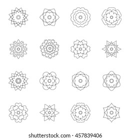 Set of flowers, vector illustration