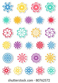 Set of flowers. Vector illustration