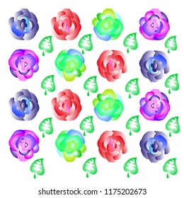 A set of flowers. Wedding flowers from watercolors. Flower illustration for greeting cards