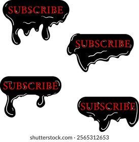 Set of flowing subscribe buttons.