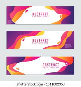 set of fluid banner background, fluid template design