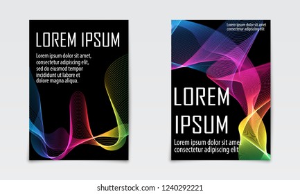 Set of Fluid colorful shapes. Fluid background. Flow shapes design. Liquid wave background. Abstract 3d fluid colors. Flow design.