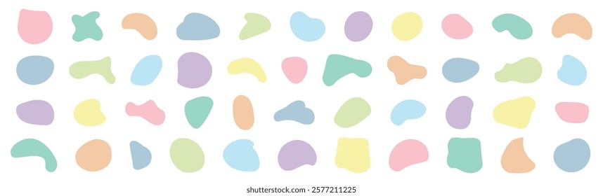 Set of fluid frame design. Liquid shapes template collection