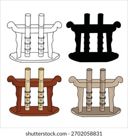 Um conjunto de ilustrações de vetor flauta em várias aparências e estilos. Ideal para projetos com temas musicais, materiais educativos, cartazes, ícones de instrumentos e designs gráficos criativos. Totalmente editável.