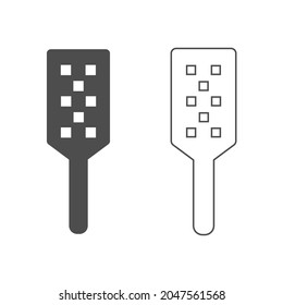 Set Of Fly Swatter Icon On White. Vector Illustration