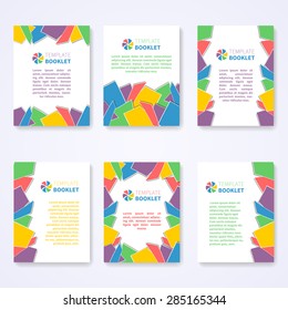 Set of Flyer, Brochure Design Templates. Geometric Triangular Abstract Modern Backgrounds.
