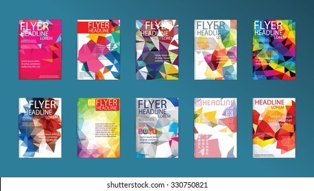 Set of Flyer, Brochure Design Templates Flyers, Posters and Placards.