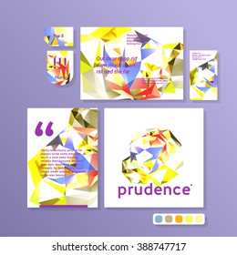 Set of Flyer, Brochure Design Templates. Geometric Triangular Abstract Modern Backgrounds.