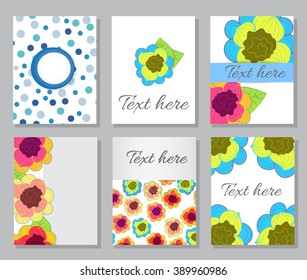 Set of flyer. Brochure design templates.