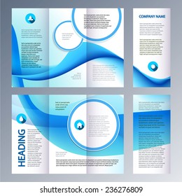 Set of Flyer, Brochure Wave Design Templates. Vector illustration 