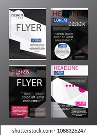 Set Flyer Design Abstract Polygonal. Business Template for Flyer, Banner, 