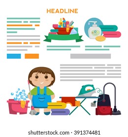 Set flyer design, brochure design and other printing products. Cleaning the house, cleaning service.