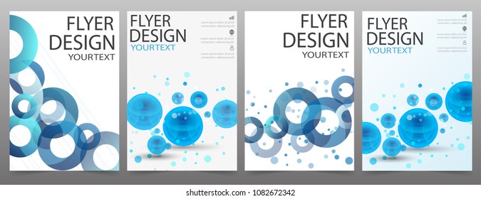 Set of Flyer design. Can be used for magazine cover, business mockup, education, presentation, report. Vector eps 10.