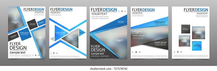 Set of Flyer design. Can be used for magazine cover, business mockup, education, presentation, report. Vector eps 10.