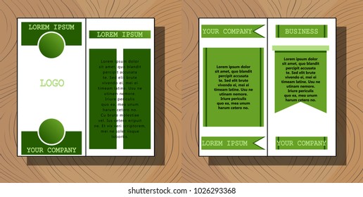 Set of flyer design template - brochure - annual report - cover - booklet, front and back page