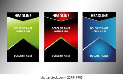 Set of flyer design vector 