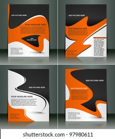 Set of flyer design vector