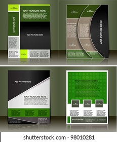 Set of flyer design vector