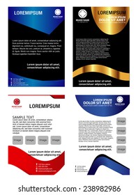 Set of flyer design vector template