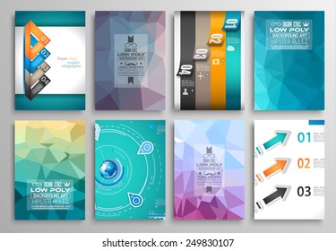 Set of Flyer Design, Web Templates. Brochure Designs, Technology Backgrounds. Mobile Technologies, Infographic  ans statistic Concepts and Applications covers.