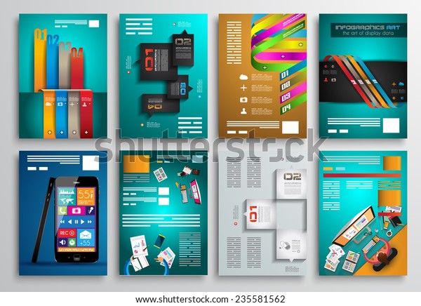 Set Flyer Design Web Templates Brochure Stock Vector (Royalty Free ...