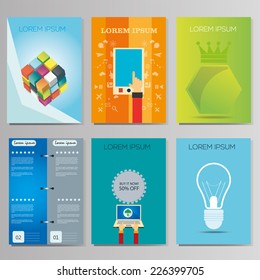Set of Flyer, layout Design Templates.