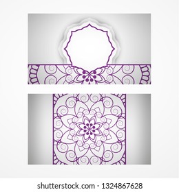 Set of flyer, leaflets, brochures, templates design. Vintage card with patterns and designs of the mandala. Floral ornaments in Eastern style. Islam, Arabic, Indian, Ottoman motifs