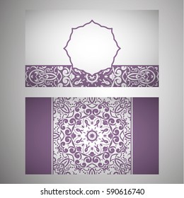 Set of flyer, leaflets, brochures, templates design. Vintage card with patterns and designs of the mandala. Floral ornaments in Eastern style. Islam, Arabic, Indian, Ottoman motifs.
