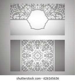 Set of flyer, leaflets, brochures, templates design. Vintage card with patterns and designs of the mandala. Floral ornaments in Eastern style. Islam, Arabic, Indian, Ottoman motifs.