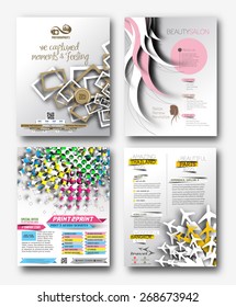 Set of Flyer & Poster Design in A4 Size Template.