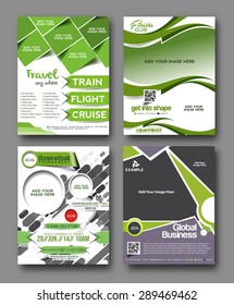 Set of Flyer & Poster Design in A4 Size Template.