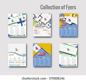 Set of Flyer & Poster Design in A4 Size Template.