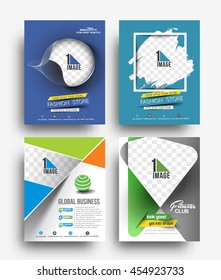 Set of Flyer, Poster & magazine design Layout template in A4 size Vector 